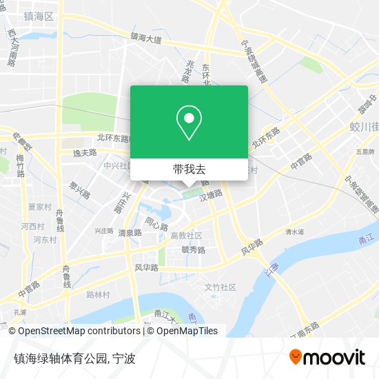 镇海绿轴体育公园地图