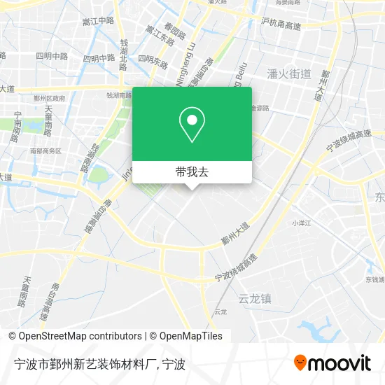 宁波市鄞州新艺装饰材料厂地图