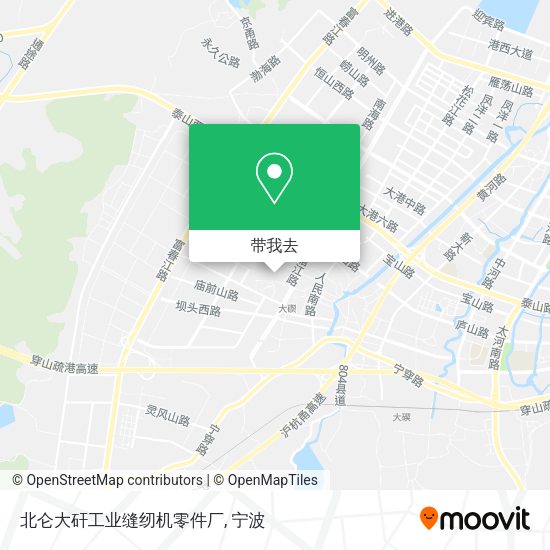 北仑大矸工业缝纫机零件厂地图