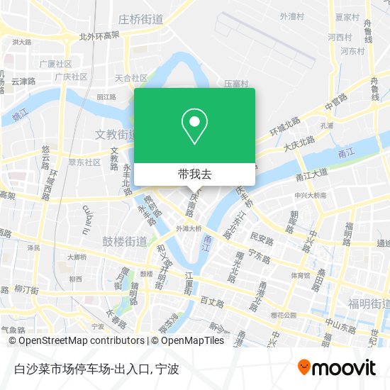 白沙菜市场停车场-出入口地图