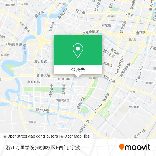浙江万里学院(钱湖校区)-西门地图