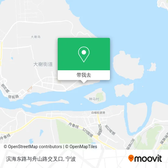 滨海东路与舟山路交叉口地图