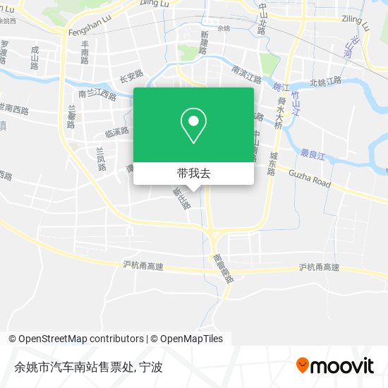 余姚市汽车南站售票处地图