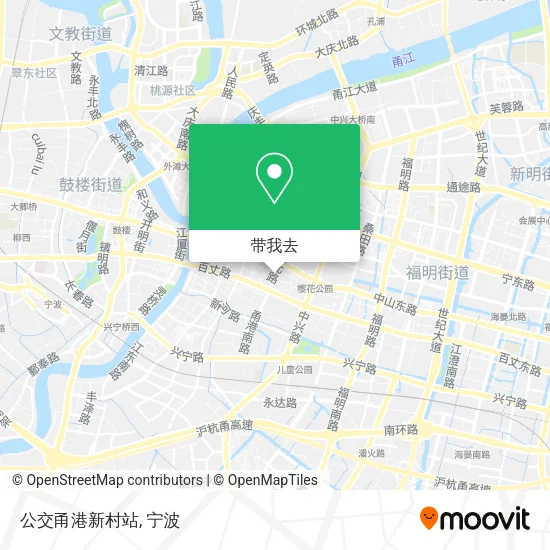 公交甬港新村站地图