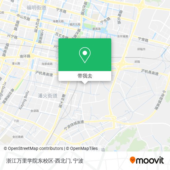 浙江万里学院东校区-西北门地图