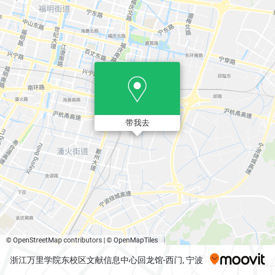 浙江万里学院东校区文献信息中心回龙馆-西门地图