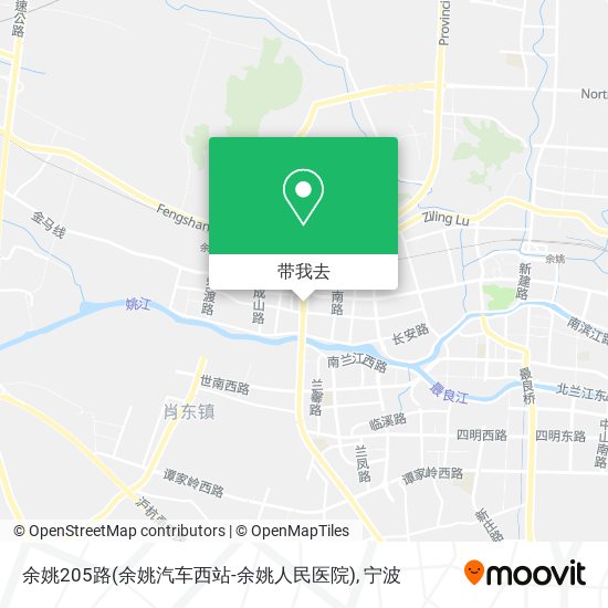 余姚205路(余姚汽车西站-余姚人民医院)地图