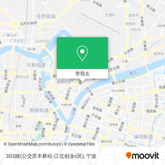 303路(公交庆丰桥站-江北创业c区)地图