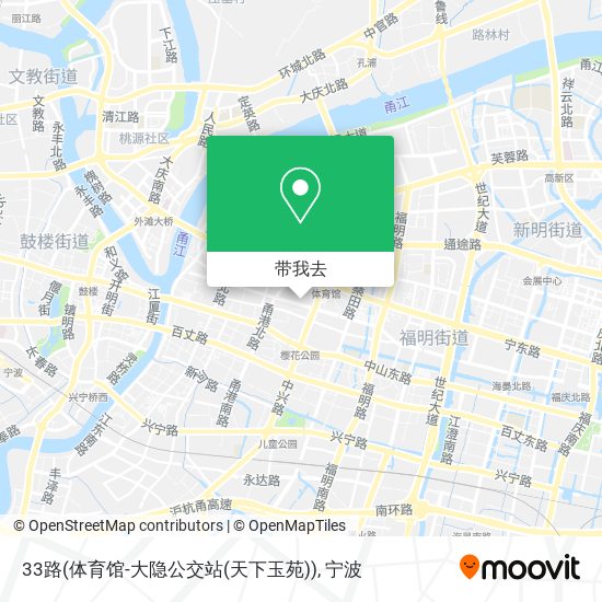 33路(体育馆-大隐公交站(天下玉苑))地图