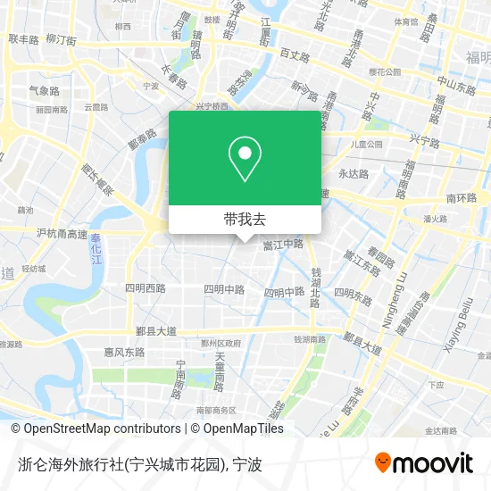 浙仑海外旅行社(宁兴城市花园)地图