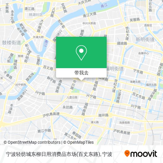 宁波轻纺城东柳日用消费品市场(百丈东路)地图
