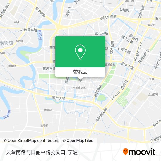 天童南路与日丽中路交叉口地图
