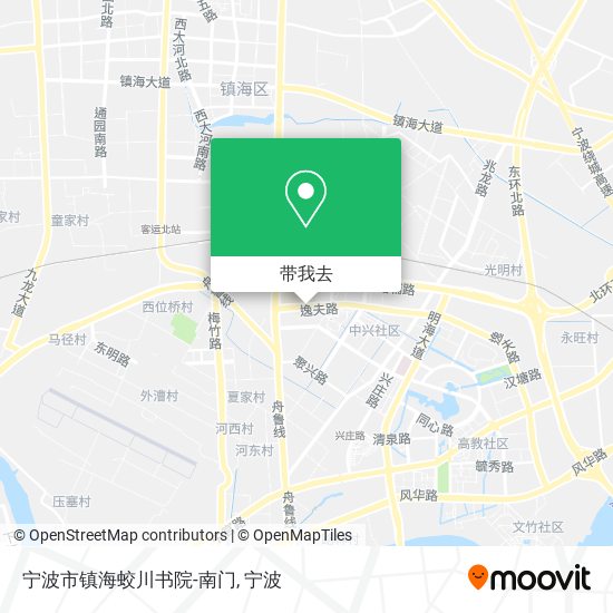 宁波市镇海蛟川书院-南门地图