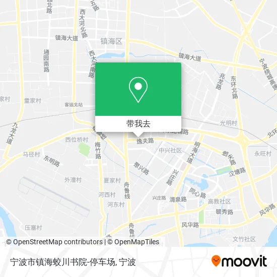 宁波市镇海蛟川书院-停车场地图