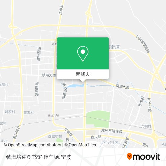 镇海培菊图书馆-停车场地图