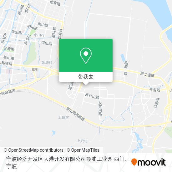 宁波经济开发区大港开发有限公司霞浦工业园-西门地图