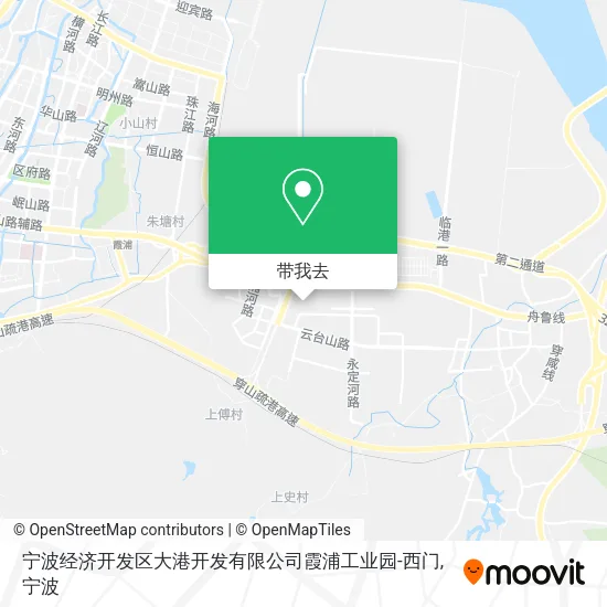 宁波经济开发区大港开发有限公司霞浦工业园-西门地图