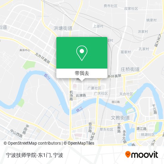 宁波技师学院-东1门地图