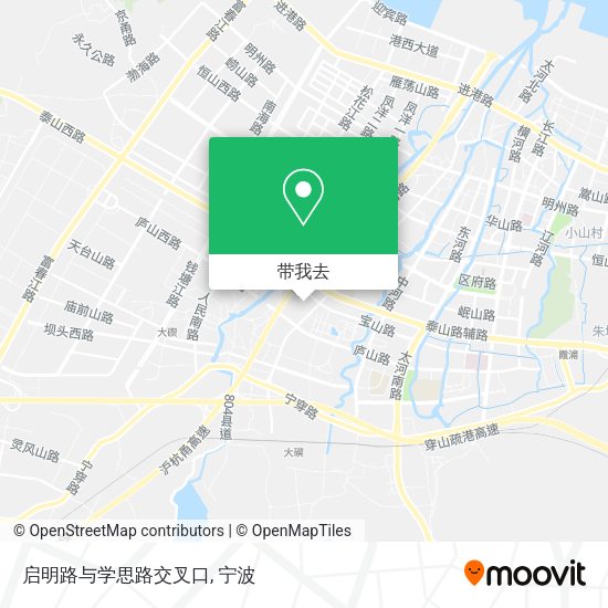 启明路与学思路交叉口地图