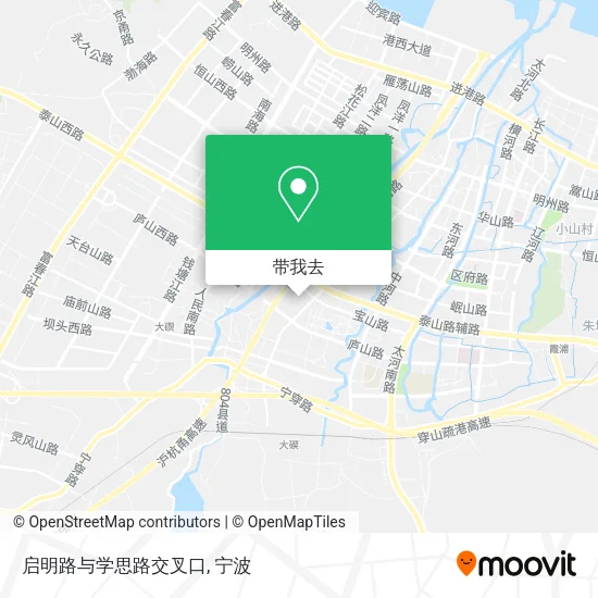 启明路与学思路交叉口地图