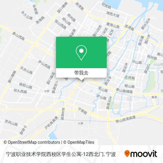 宁波职业技术学院西校区学生公寓-12西北门地图