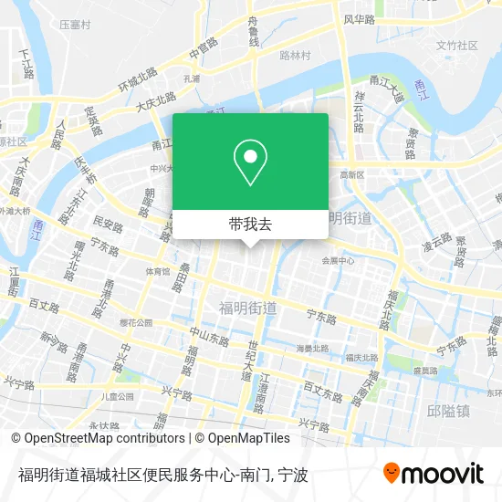 福明街道福城社区便民服务中心-南门地图