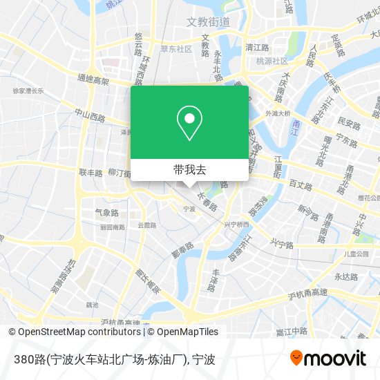 380路(宁波火车站北广场-炼油厂)地图