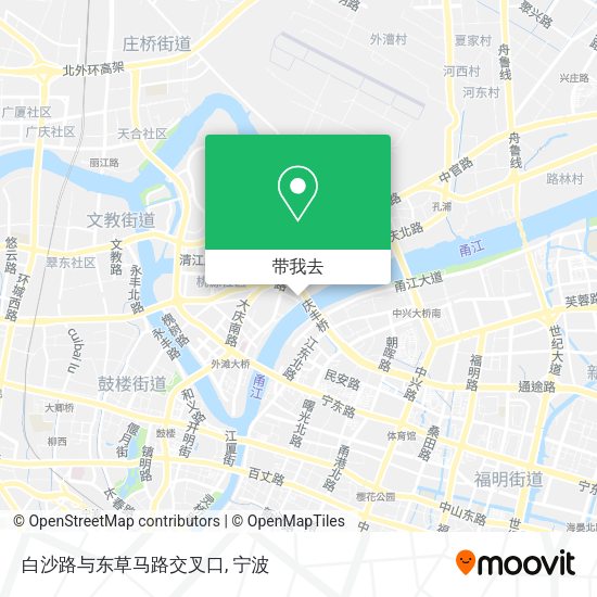 白沙路与东草马路交叉口地图
