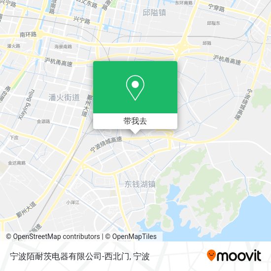 宁波陌耐茨电器有限公司-西北门地图
