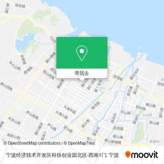 宁波经济技术开发区科技创业园北区-西南1门地图