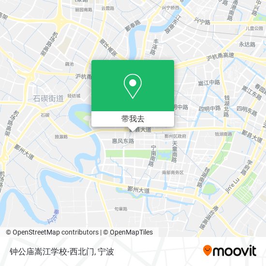 钟公庙嵩江学校-西北门地图