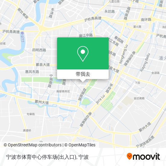 宁波市体育中心停车场(出入口)地图