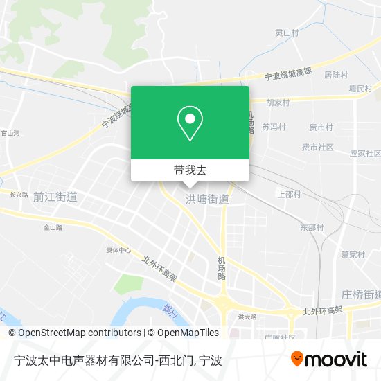 宁波太中电声器材有限公司-西北门地图