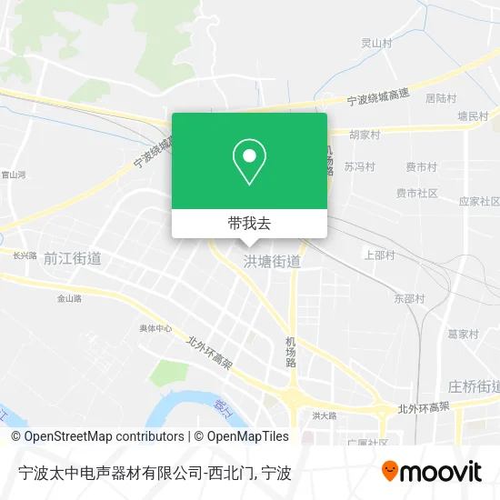 宁波太中电声器材有限公司-西北门地图