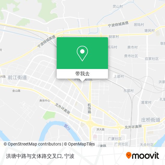 洪塘中路与文体路交叉口地图