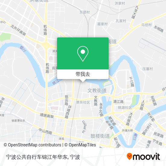 宁波公共自行车锦江年华东地图