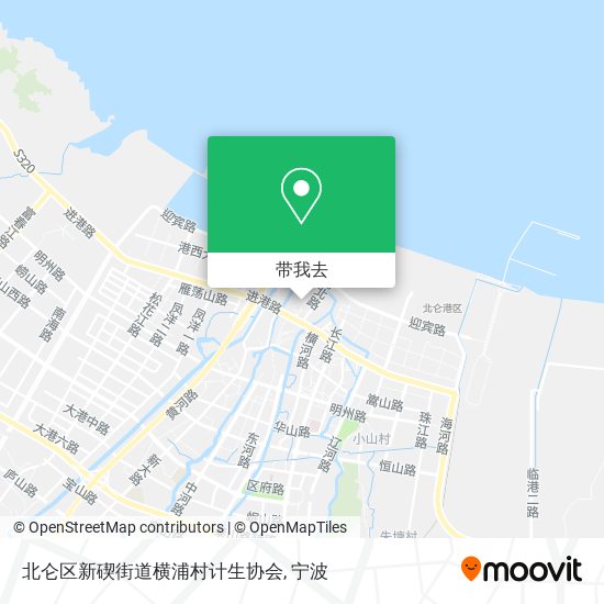 北仑区新碶街道横浦村计生协会地图