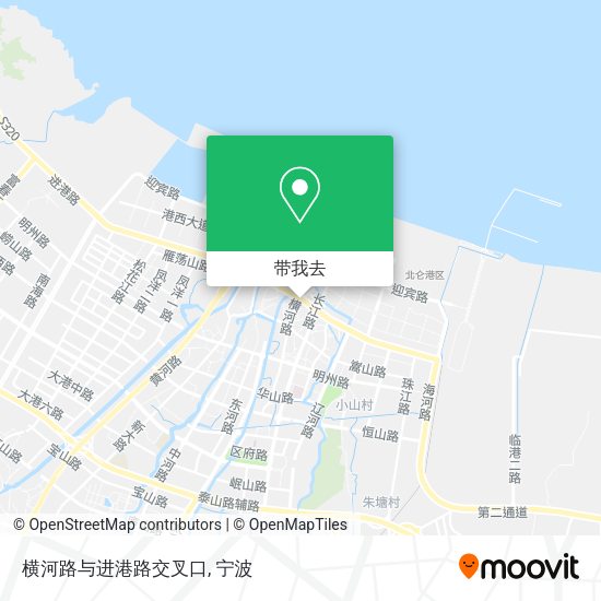 横河路与进港路交叉口地图
