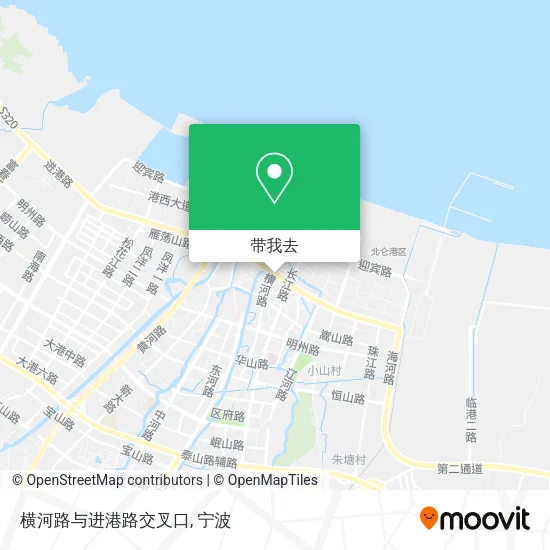 横河路与进港路交叉口地图