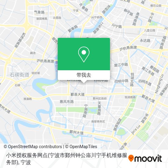 小米授权服务网点(宁波市鄞州钟公庙川宁手机维修服务部)地图