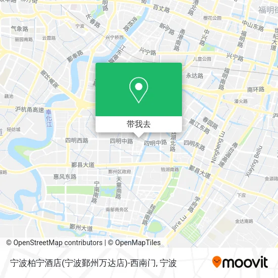 宁波柏宁酒店(宁波鄞州万达店)-西南门地图
