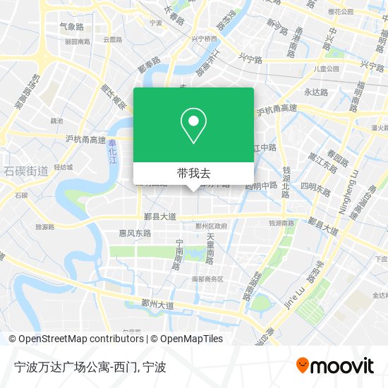 宁波万达广场公寓-西门地图