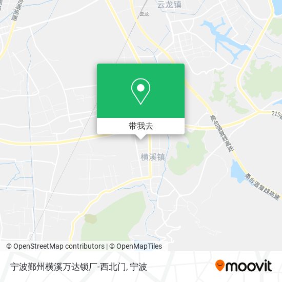 宁波鄞州横溪万达锁厂-西北门地图