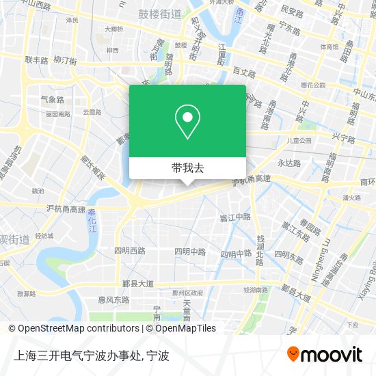 上海三开电气宁波办事处地图