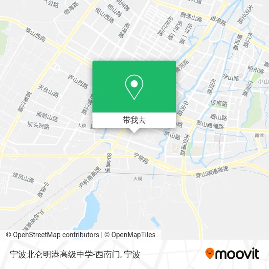 宁波北仑明港高级中学-西南门地图
