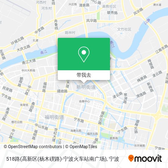 518路(高新区(杨木碶路)-宁波火车站南广场)地图