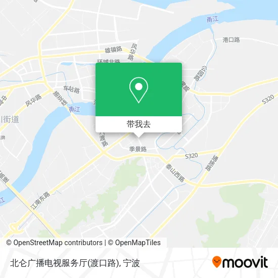北仑广播电视服务厅(渡口路)地图