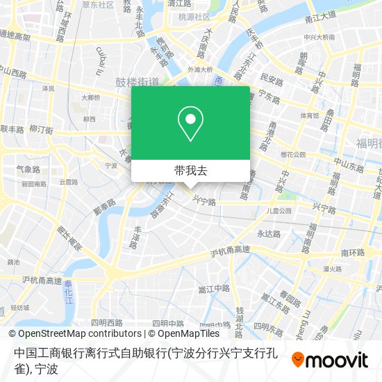 中国工商银行离行式自助银行(宁波分行兴宁支行孔雀)地图