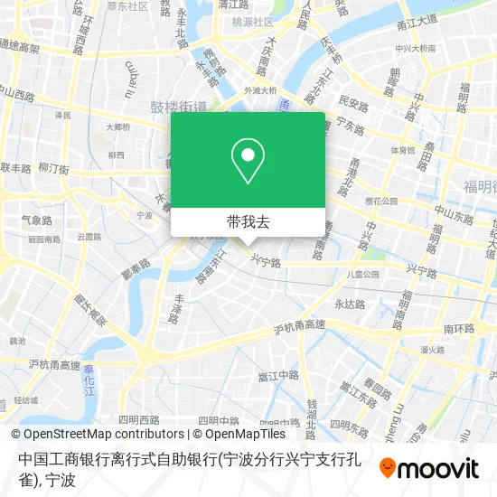 中国工商银行离行式自助银行(宁波分行兴宁支行孔雀)地图