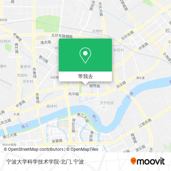 宁波大学科学技术学院-北门地图